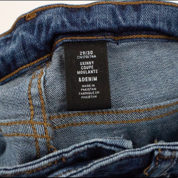 H&M Skinny Blue Jeans NWOT - Picture 3 of 3